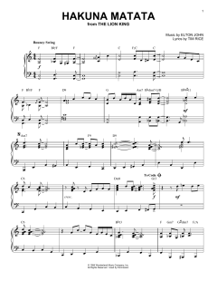 Hakuna Matata [Jazz version] von Elton John (Download) 