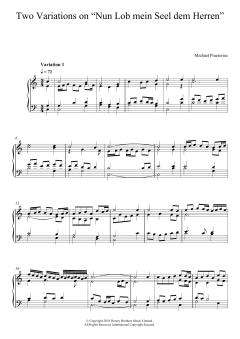 Two Variations On 'Nun Lob Mein Seel Dem Herren' von Michael Praetorius (Download) 