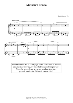 Miniature Rondo von Daniel Gottlob Türk (Download) 