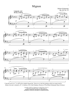 Mignon, Op. 68, No. 35 von Robert Schumann (Download) 