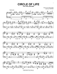 Circle Of Life von Elton John (Download) 