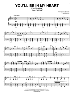 You'll Be In My Heart (Pop Version) von Phil Collins (Download) 