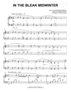 In The Bleak Midwinter [Classical version] von Gustav Holst (Download) 