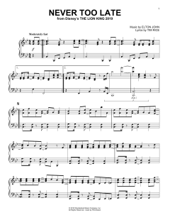 Never Too Late von Elton John (Download) 
