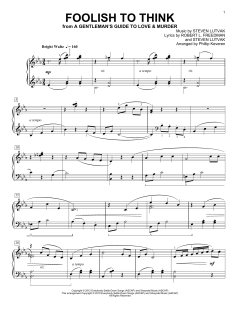 Foolish To Think [Classical version] (A Gentleman's Guide To Love & Murder) von Steven Lutvak (Download) 