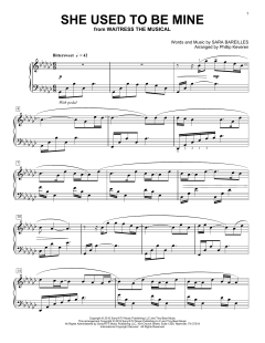 She Used To Be Mine [Classical version] von Sara Bareilles (Download) 