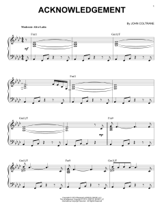 Acknowledgement von John Coltrane (Download) 