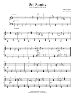 Bell Ringing, Op. 54, No. 6 von Edvard Grieg (Download) 