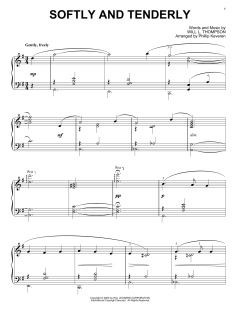 Softly And Tenderly [Jazz version] von Will L. Thompson (Download) 
