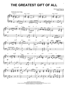 The Greatest Gift Of All [Jazz version] von John Jarvis (Download) 