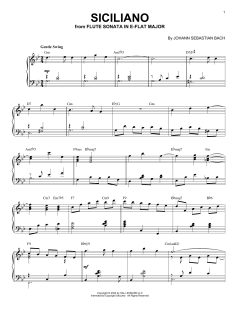 Siciliano [Jazz version] von Johann Sebastian Bach (Download) 