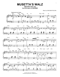 Musetta's Waltz (Quando Men Vo) [Jazz version] von Luigi Illica (Download) 