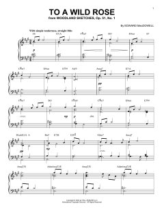 To A Wild Rose, Op. 51, No. 1 [Jazz version] von Edward MacDowell (Download) 