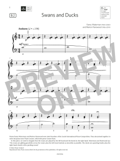 Swans and Ducks (Grade Initial, list B2, from the ABRSM Piano Syllabus 2023 & 2024) (Download) 