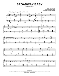 Broadway Baby von Stephen Sondheim (Download) 