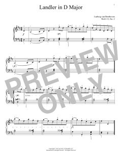 Landler In D Major, WoO 15, No. 2 (Download) 