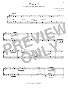 Minuet I In G Minor, BWV 822 (Download) 