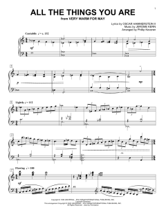 All The Things You Are von Jerome Kern (Download) 