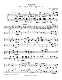 Larghetto von Fanny Mendelssohn (Download) 