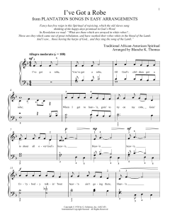I've Got A Robe von African-American Spiritual (Download) 