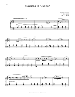 Mazurka In A Minor, KK IIb, No. 4 (Download) 