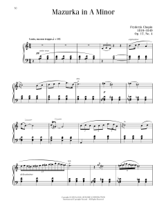Mazurka, Op. 17, No. 4 von Frédéric Chopin (Download) 