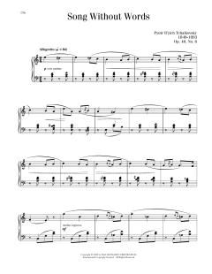 Chant Sans Paroles, Op. 40, No. 6 (Download) 