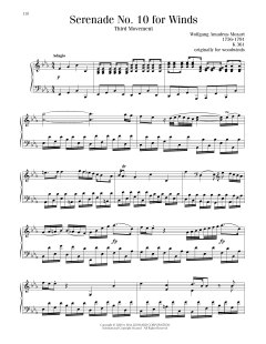 Serenade No. 10 For Winds, Third Movement (Download) 