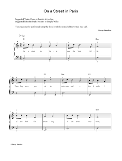 On A Street in Paris (LCME Electronic Keyboard Grade 1 List A) von Penny Weedon (Download) 