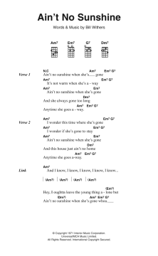 Ain't No Sunshine von Bill Withers (Download) 