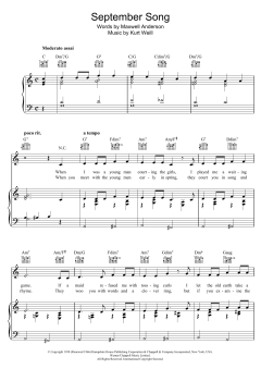 September Song von Kurt Weill (Download) 