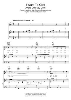 I Want To Give (Ahora Que Soy Libre) von Perry Como (Download) 