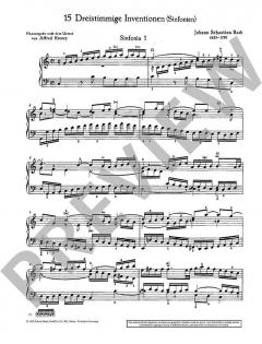 15 dreistimmige Inventionen BWV 787-801 von Johann Sebastian Bach 