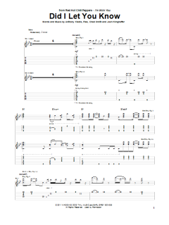 Did I Let You Know von Red Hot Chili Peppers (Download) 