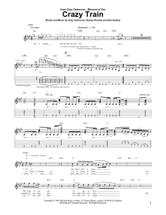 Crazy Train von Randy Rhoads (Download) 