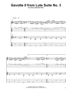 Gavotte II from Lute Suite No. 3, BWV 995 (Download) 