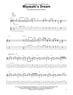 Miyazaki's Dream von Tommy Emmanuel (Download) 