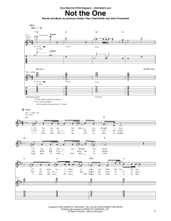 Not The One von Red Hot Chili Peppers (Download) 
