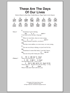 These Are The Days Of Our Lives von Queen (Download) 