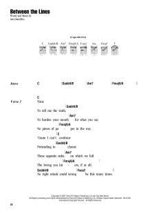 Between The Lines von Sara Bareilles (Download) 