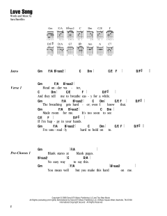 Love Song von Sara Bareilles (Download) 