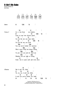 It Ain't Me Babe von Bob Dylan (Download) 