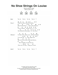 No Shoe Strings On Louise von Elton John (Download) 