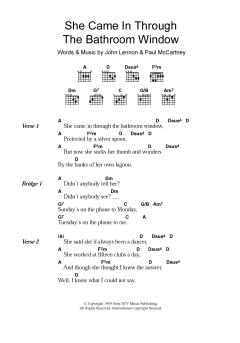 She Came In Through The Bathroom Window von The Beatles (Download) 