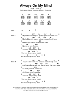 Always On My Mind von Elvis Presley (Download) 
