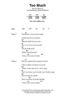Too Much von Elvis Presley (Download) 