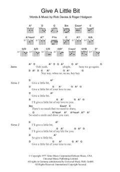 Give A Little Bit von Supertramp (Download) 