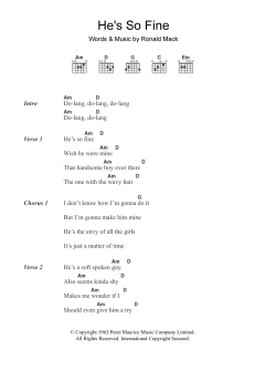 He's So Fine von The Chiffons (Download) 