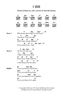 I Will von The Beatles (Download) 