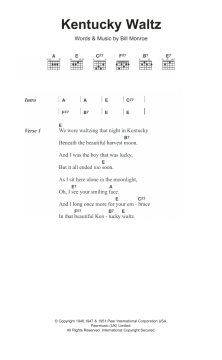 Kentucky Waltz von Bill Monroe (Download) 